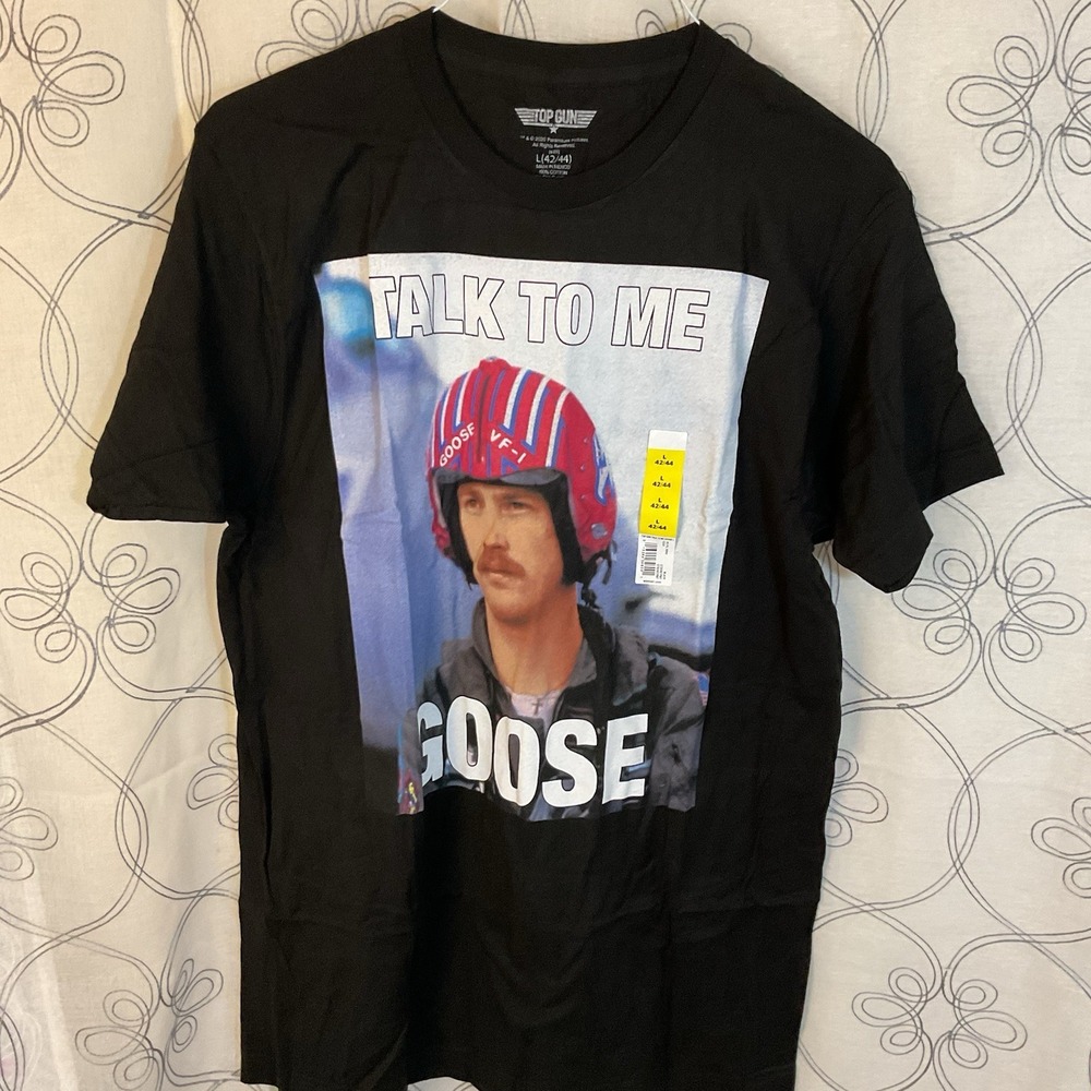 Men's Big Top Gun Talk To Me Goose‎ Graphic T-shirt Tee Size Large (42/44)